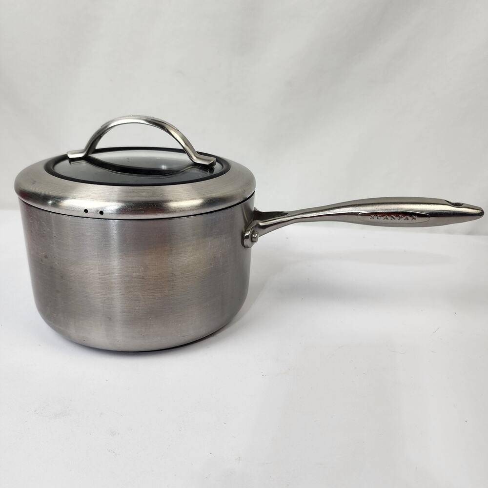 Scanpan Denmark CTX Stratanium 2QT Saucepan Stainless Steel/Non-Stick with Lid